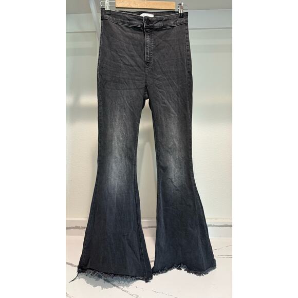 KANCAN JEANS Denim - Kancan Ultra High Rise Extreme Flare Jeans Black Size 27‎